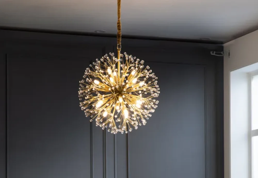 crystal and bronze chandelier